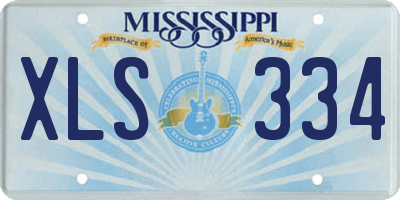 MS license plate XLS334