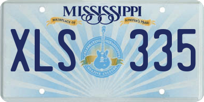 MS license plate XLS335