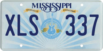 MS license plate XLS337