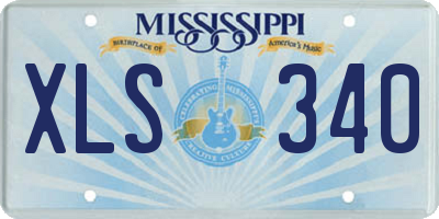 MS license plate XLS340