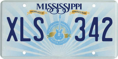 MS license plate XLS342