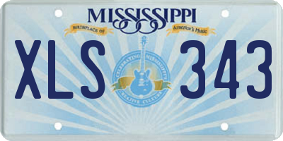 MS license plate XLS343