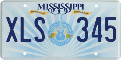 MS license plate XLS345