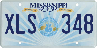 MS license plate XLS348