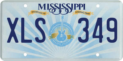MS license plate XLS349