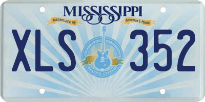 MS license plate XLS352