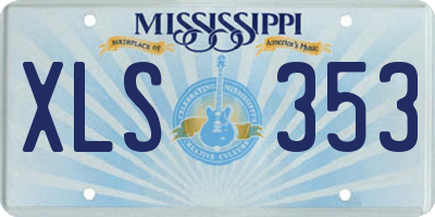 MS license plate XLS353