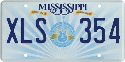 MS license plate XLS354