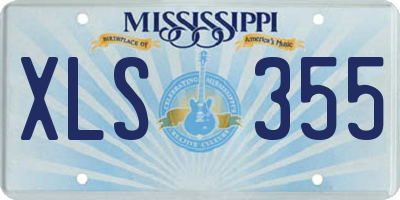 MS license plate XLS355