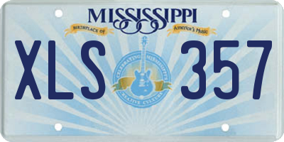 MS license plate XLS357