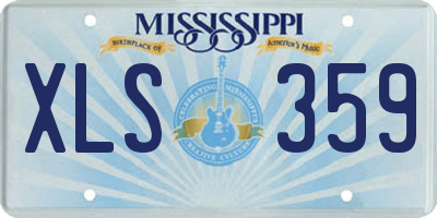 MS license plate XLS359