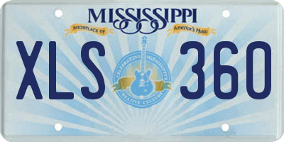 MS license plate XLS360