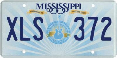MS license plate XLS372