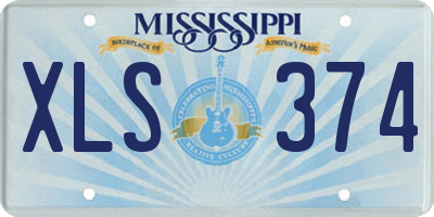 MS license plate XLS374