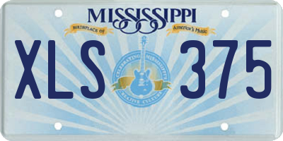 MS license plate XLS375