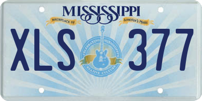 MS license plate XLS377