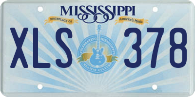 MS license plate XLS378