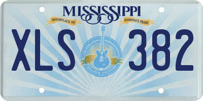 MS license plate XLS382
