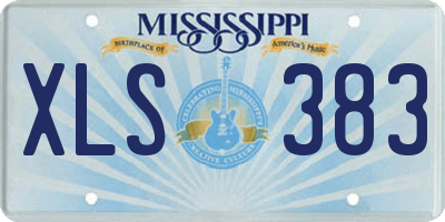 MS license plate XLS383