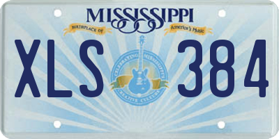 MS license plate XLS384