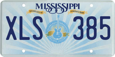 MS license plate XLS385