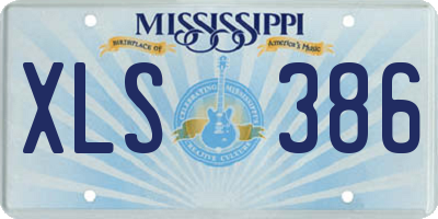 MS license plate XLS386