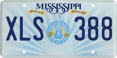 MS license plate XLS388
