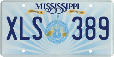 MS license plate XLS389