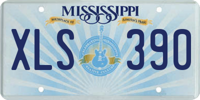 MS license plate XLS390