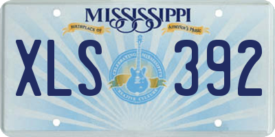 MS license plate XLS392