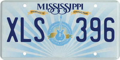 MS license plate XLS396