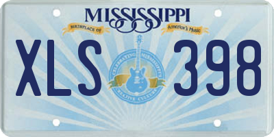 MS license plate XLS398