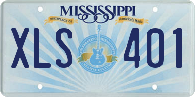 MS license plate XLS401