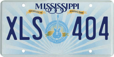 MS license plate XLS404