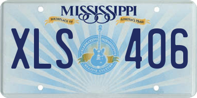 MS license plate XLS406