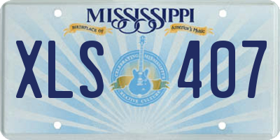 MS license plate XLS407