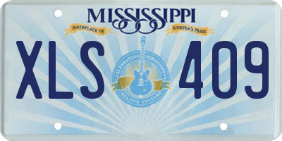 MS license plate XLS409
