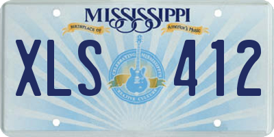 MS license plate XLS412
