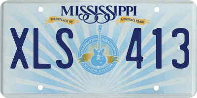 MS license plate XLS413