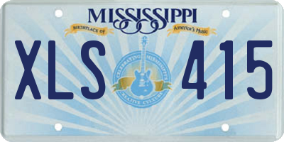 MS license plate XLS415