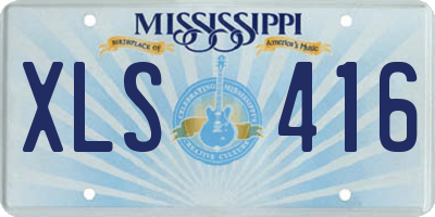 MS license plate XLS416
