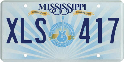 MS license plate XLS417