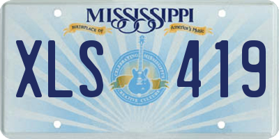 MS license plate XLS419