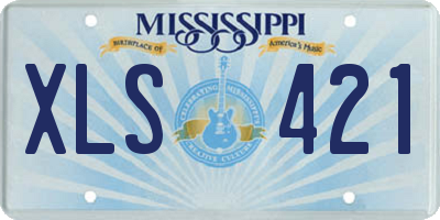 MS license plate XLS421