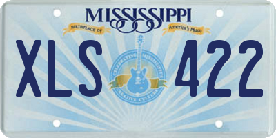 MS license plate XLS422