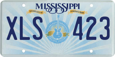 MS license plate XLS423