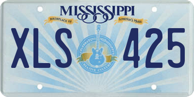 MS license plate XLS425