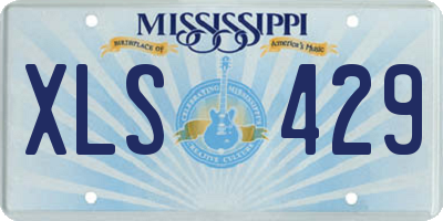 MS license plate XLS429
