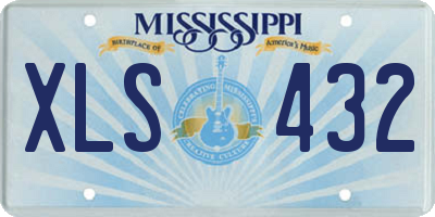 MS license plate XLS432