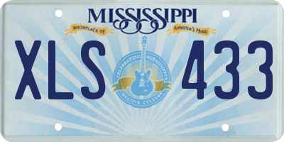 MS license plate XLS433